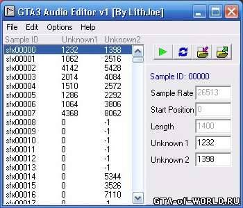 GTA3 Audio Editor