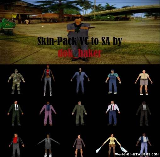 skin pack vc to sa v1 Пак скинов из gta vice city Одежда скины