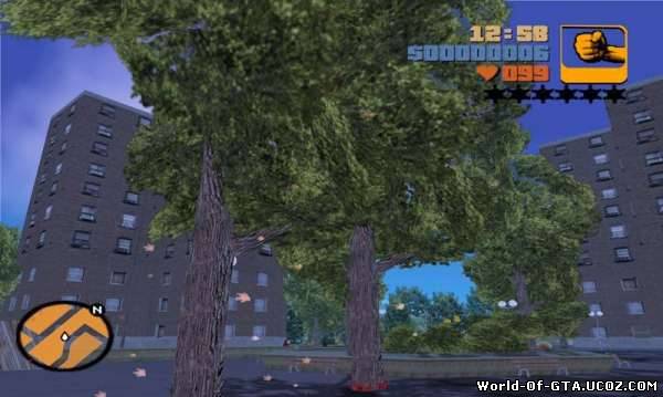 Листья падают с деревьев для GTA 3
