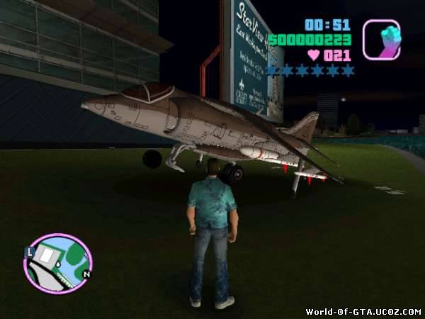 Самолет с вертикальным взлетом для GTA Vice City