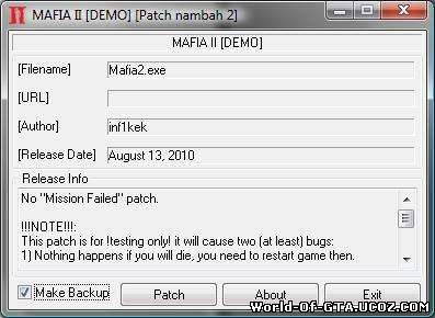 Mafia II Demo Mission failed patch