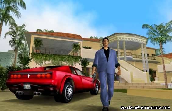 Потеря жизни при ДТП + Авто пополнение жизни для GTA Vice City